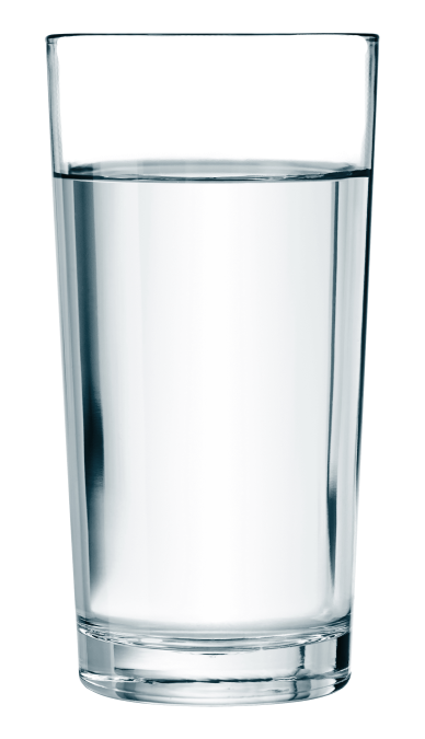 vaso con agua